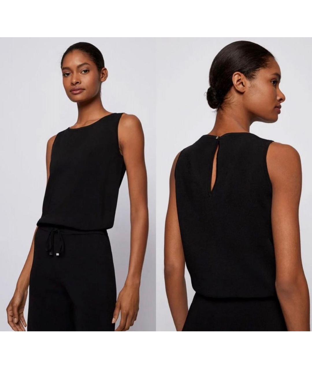 HUGO BOSS Черный вискозный комбинезон, фото 5