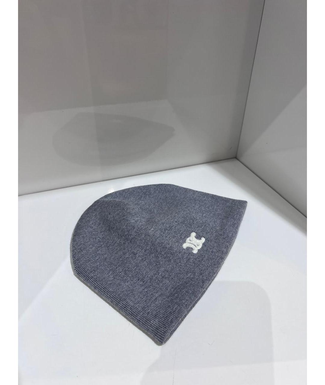 CELINE Серая шапка, фото 2