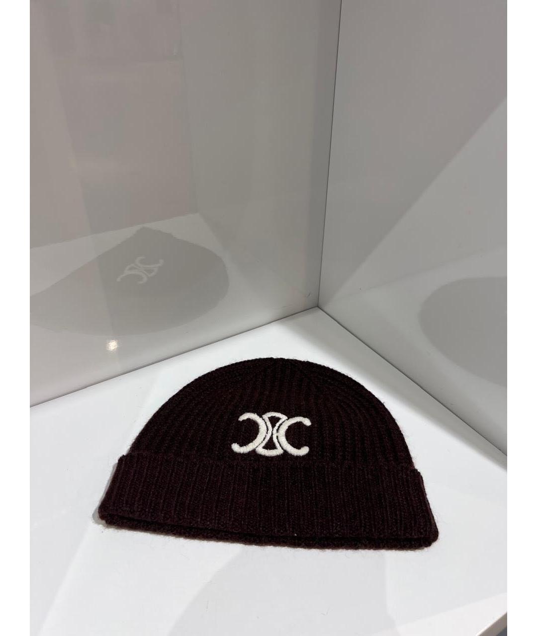 CELINE Коричневая шапка, фото 2