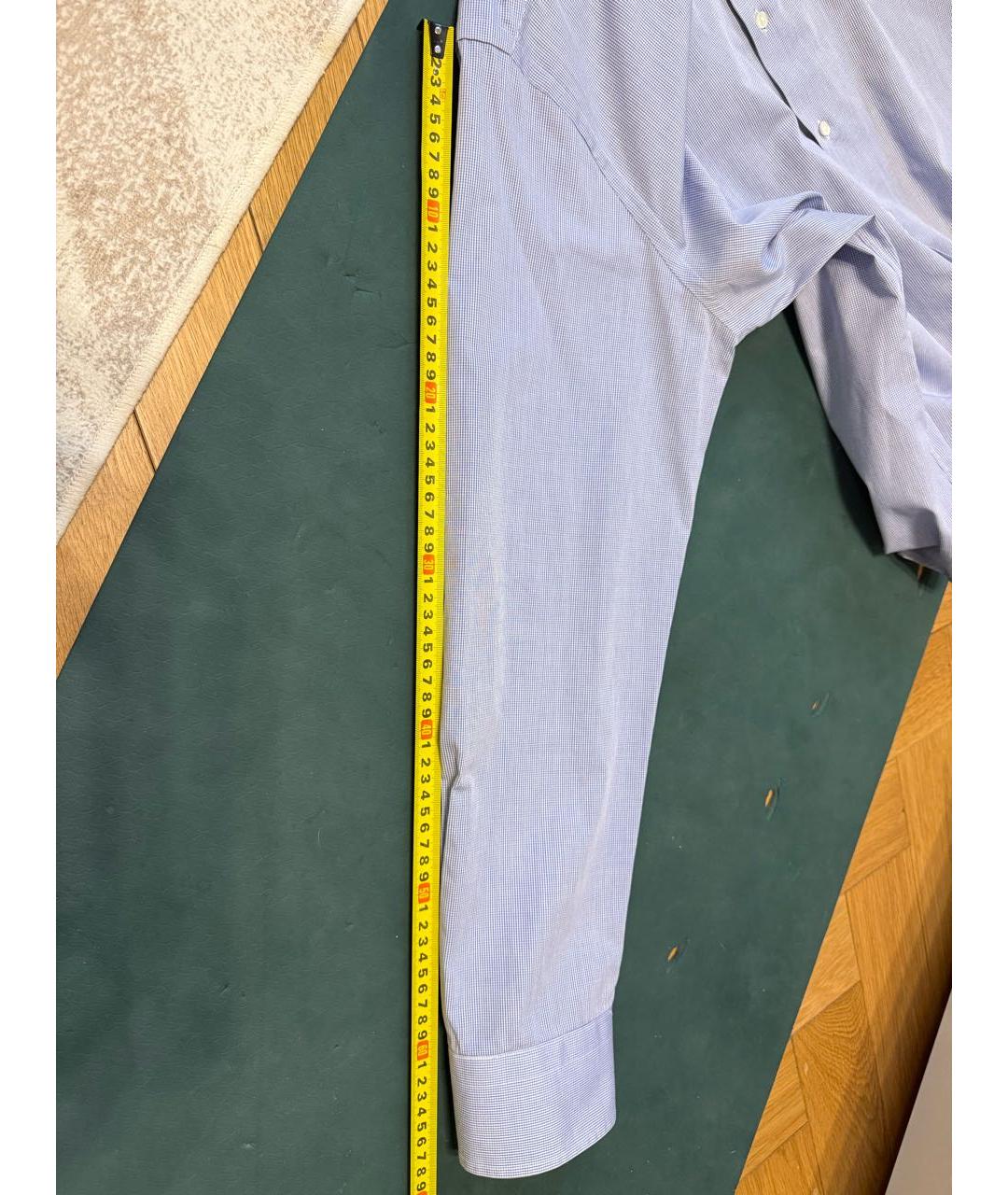 CANALI Голубая хлопковая классическая рубашка, фото 5