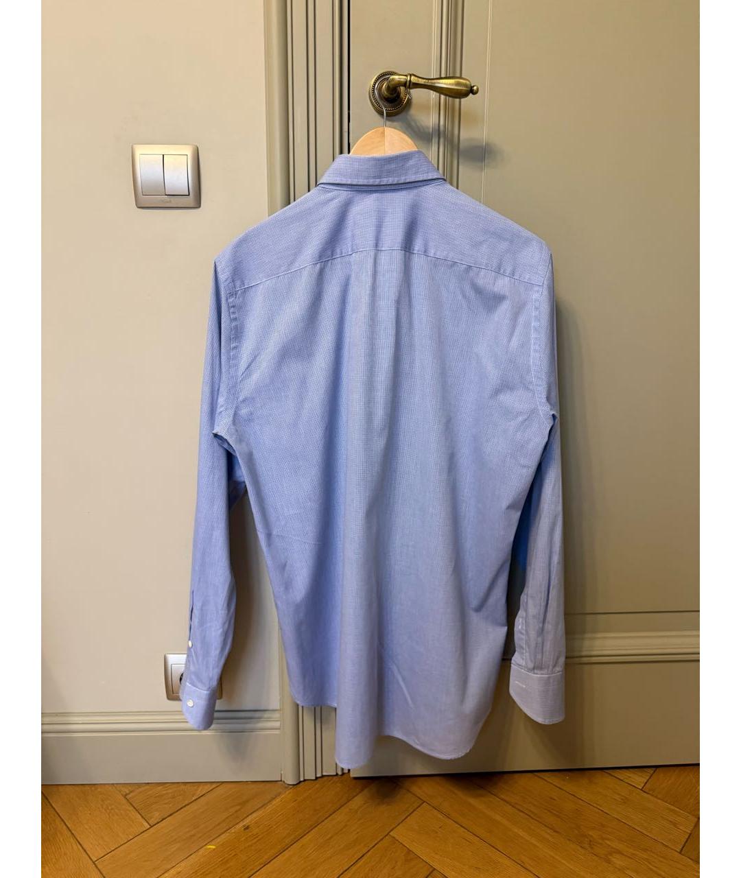 CANALI Голубая хлопковая классическая рубашка, фото 2