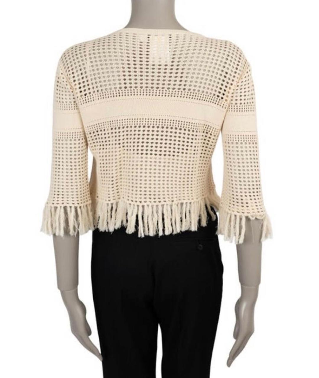 CHRISTIAN DIOR Бежевый хлопковый джемпер / свитер, фото 2