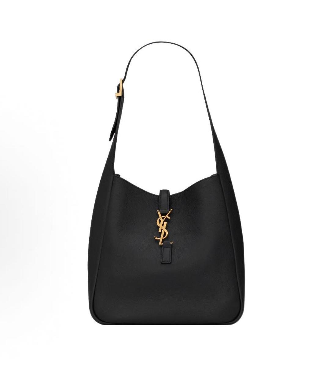 SAINT LAURENT Черная кожаная сумка через плечо, фото 1