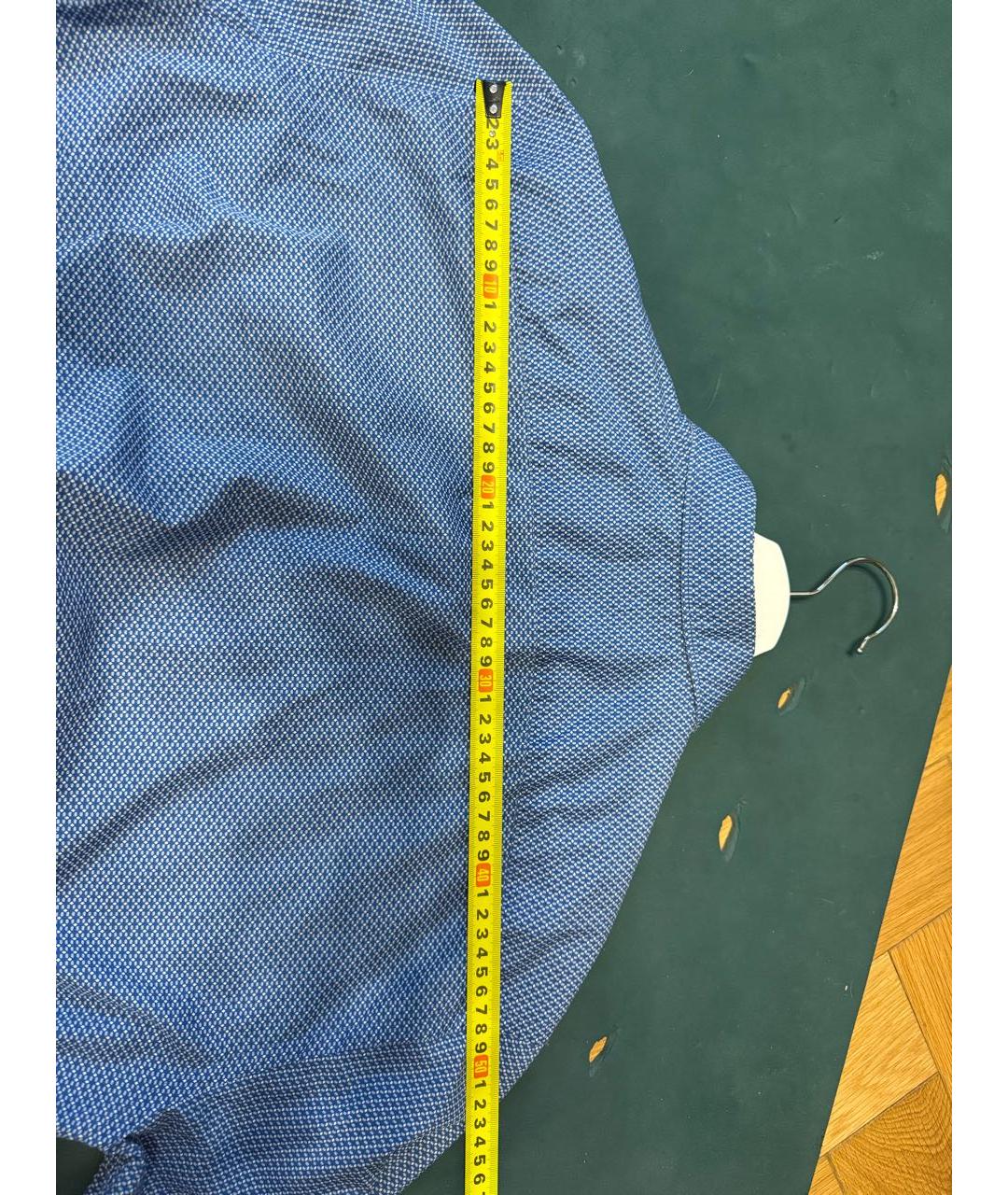 ERMENEGILDO ZEGNA XXX Темно-синяя хлопковая классическая рубашка, фото 6