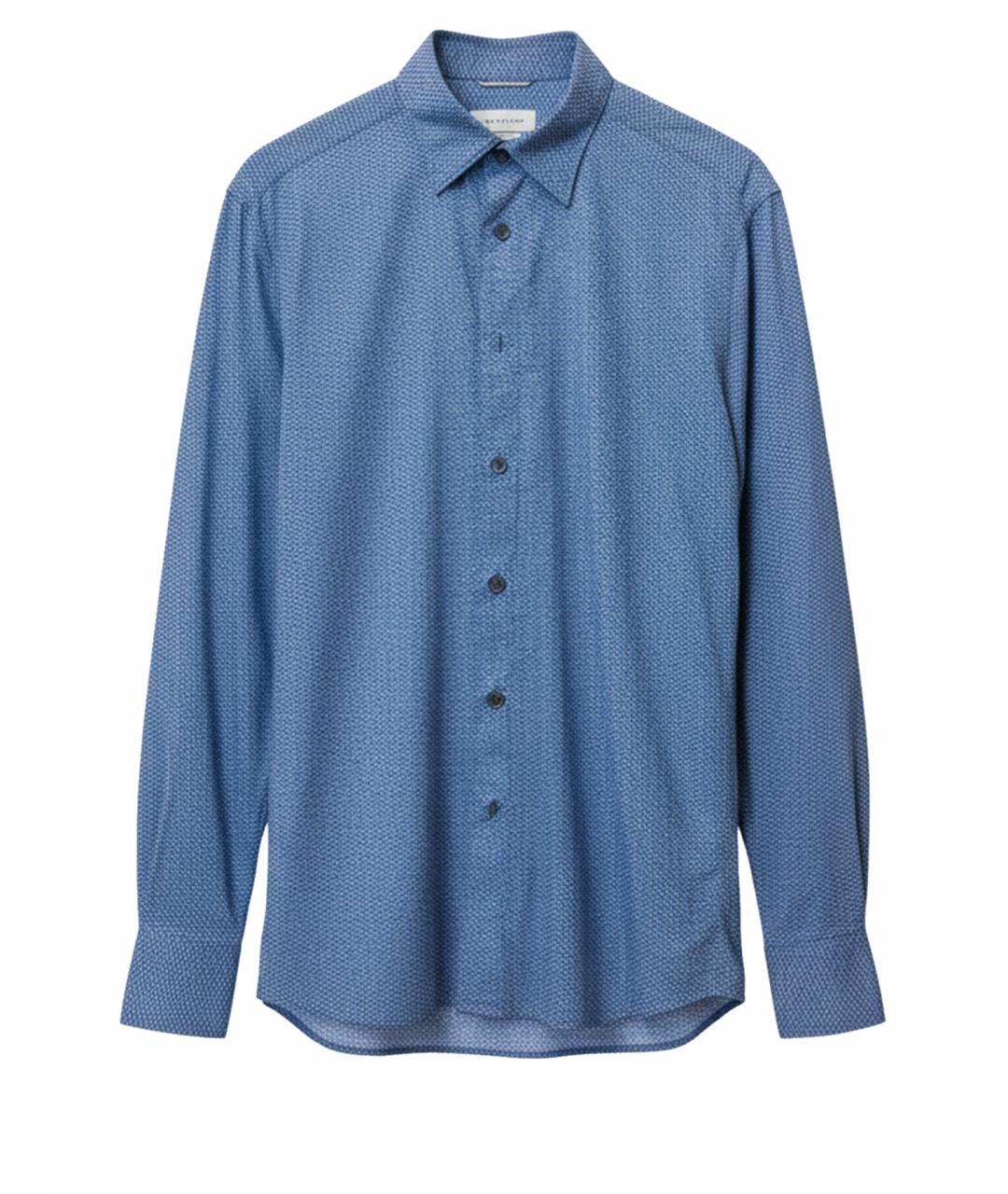 ERMENEGILDO ZEGNA XXX Темно-синяя хлопковая классическая рубашка, фото 1