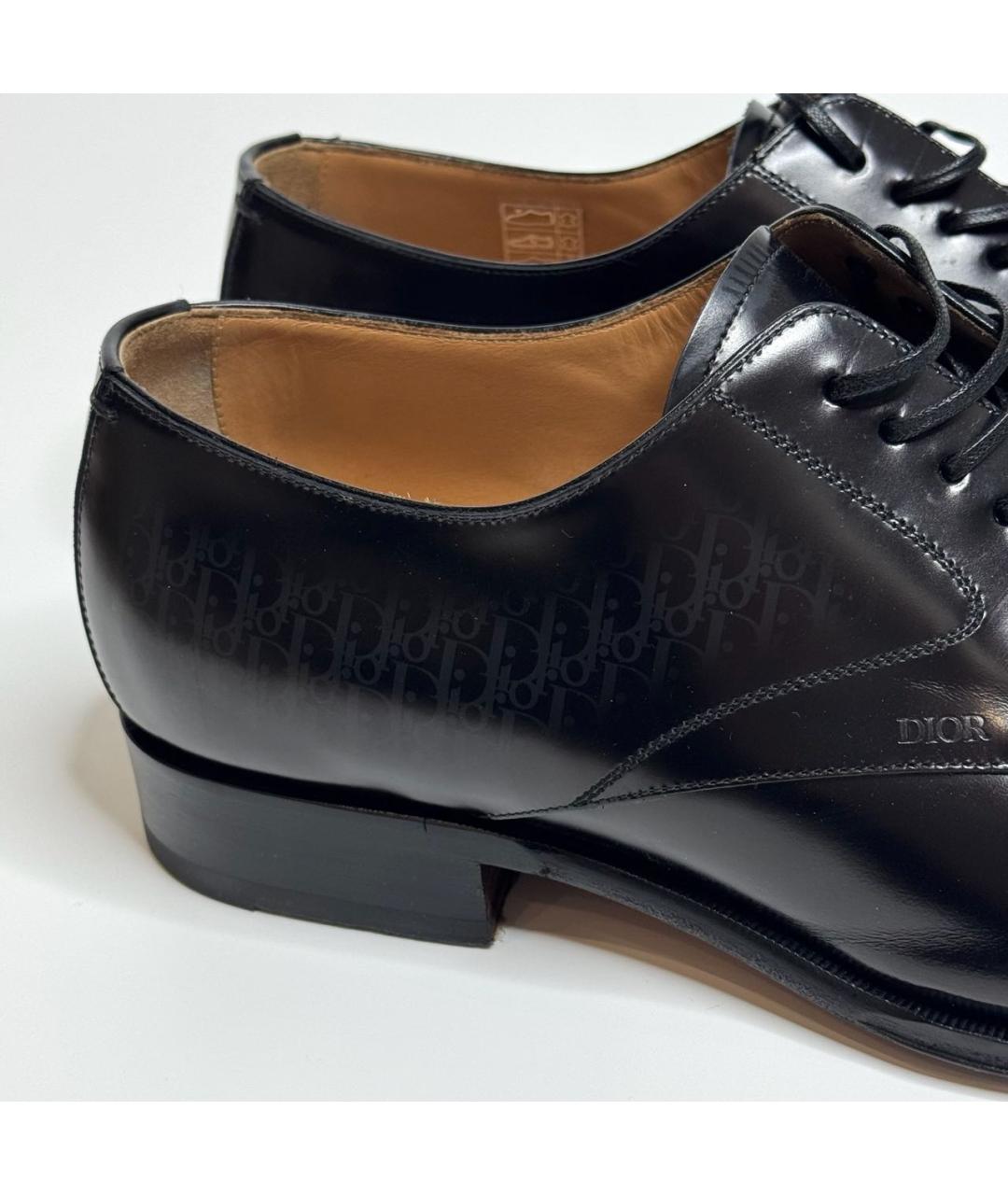 CHRISTIAN DIOR Черные кожаные туфли, фото 5