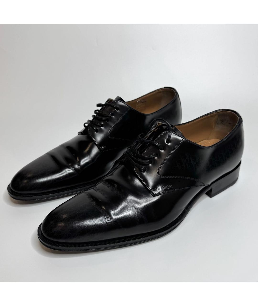CHRISTIAN DIOR Черные кожаные туфли, фото 2