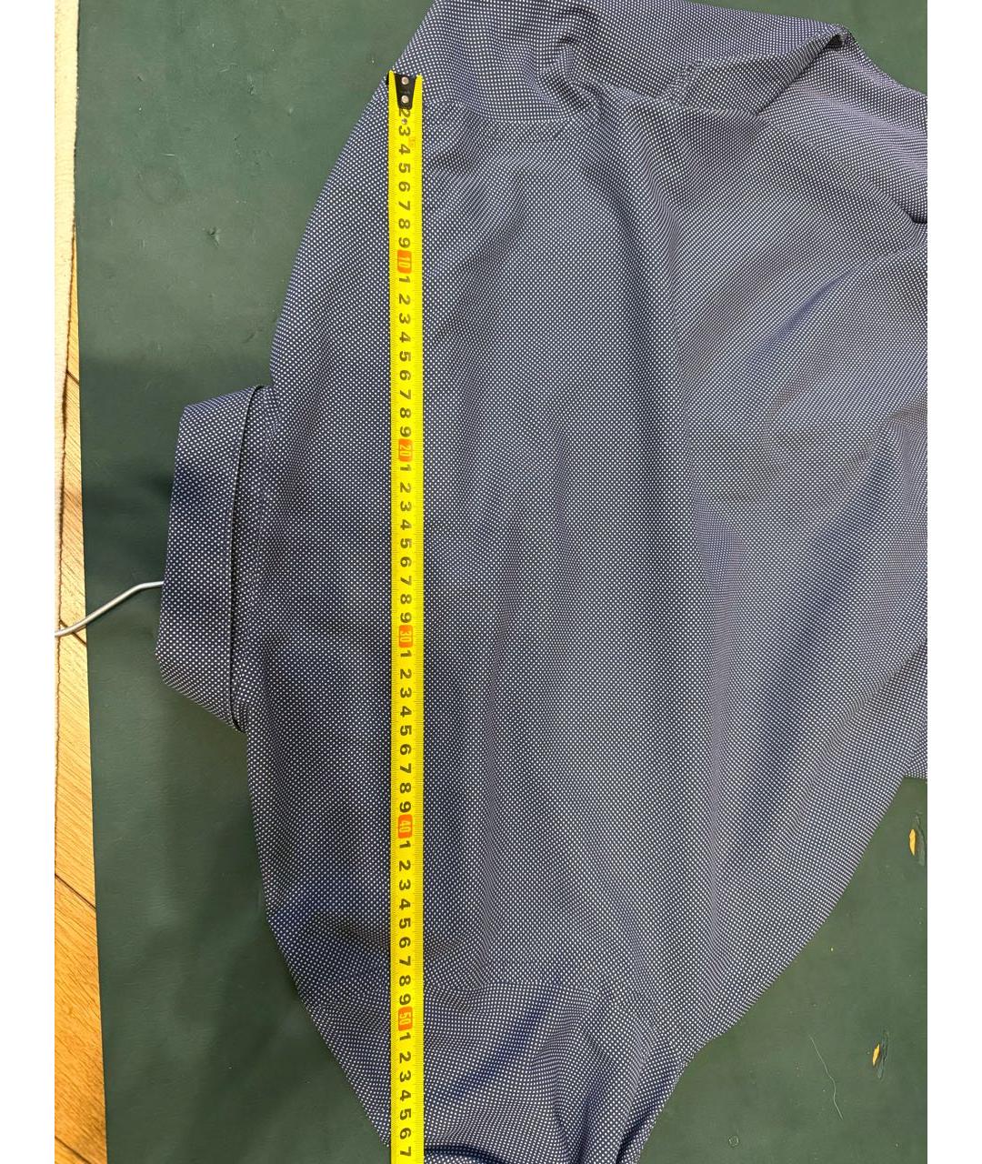 ERMENEGILDO ZEGNA XXX Темно-синяя хлопковая классическая рубашка, фото 8