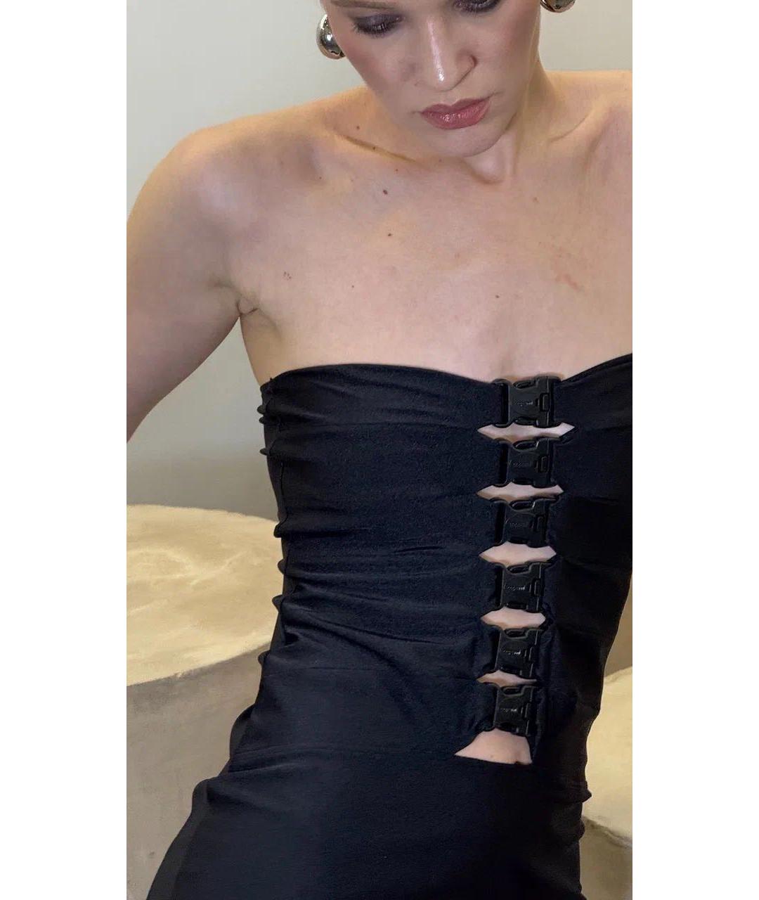 COPERNI Черное полиамидовое коктейльное платье, фото 3