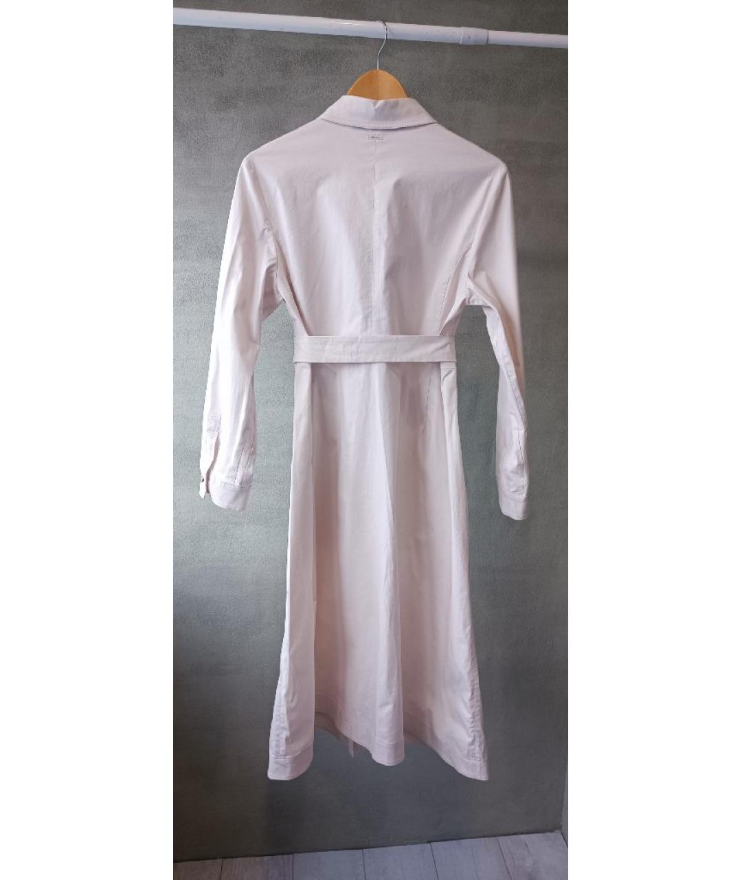 'S MAX MARA Белое хлопко-эластановое повседневное платье, фото 2