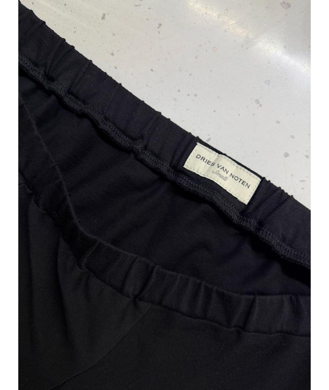DRIES VAN NOTEN Черная хлопковая юбка макси, фото 3
