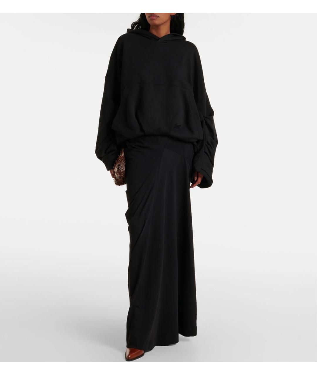 DRIES VAN NOTEN Черная хлопковая юбка макси, фото 6