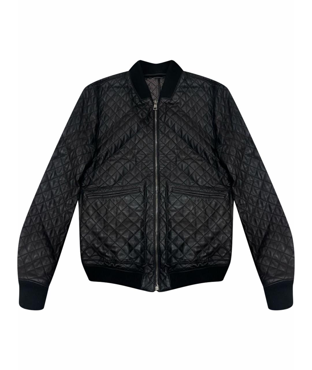 DOLCE&GABBANA Черная кожаная куртка, фото 1