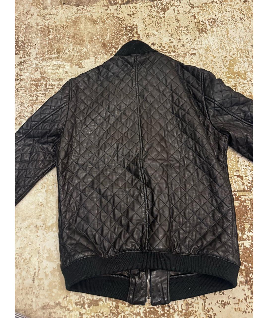 DOLCE&GABBANA Черная кожаная куртка, фото 2
