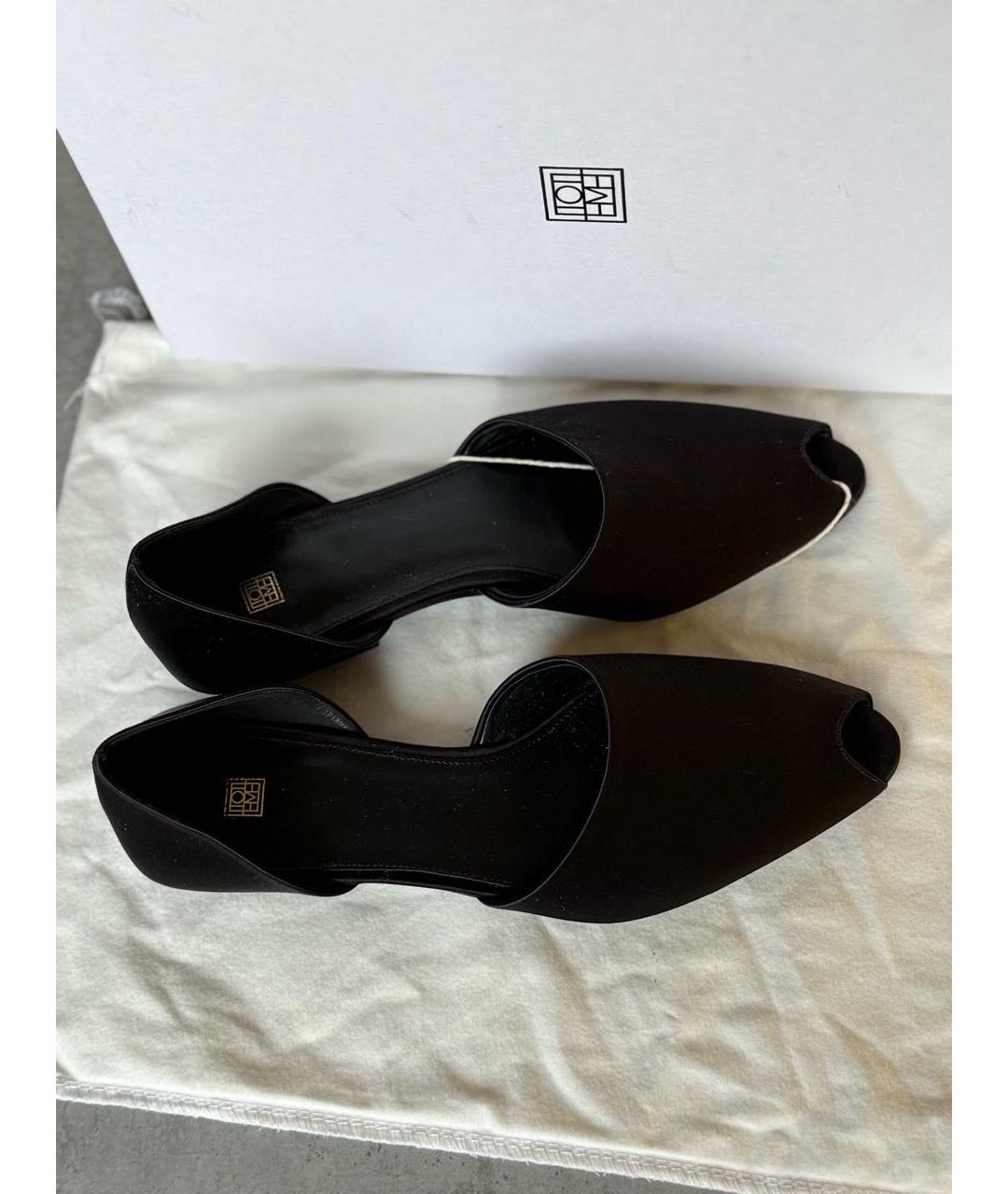 TOTEME Черные текстильные балетки, фото 6