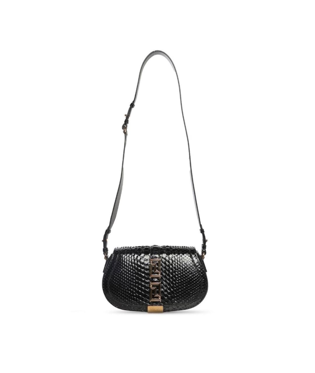 VERSACE Черная кожаная сумка через плечо, фото 1