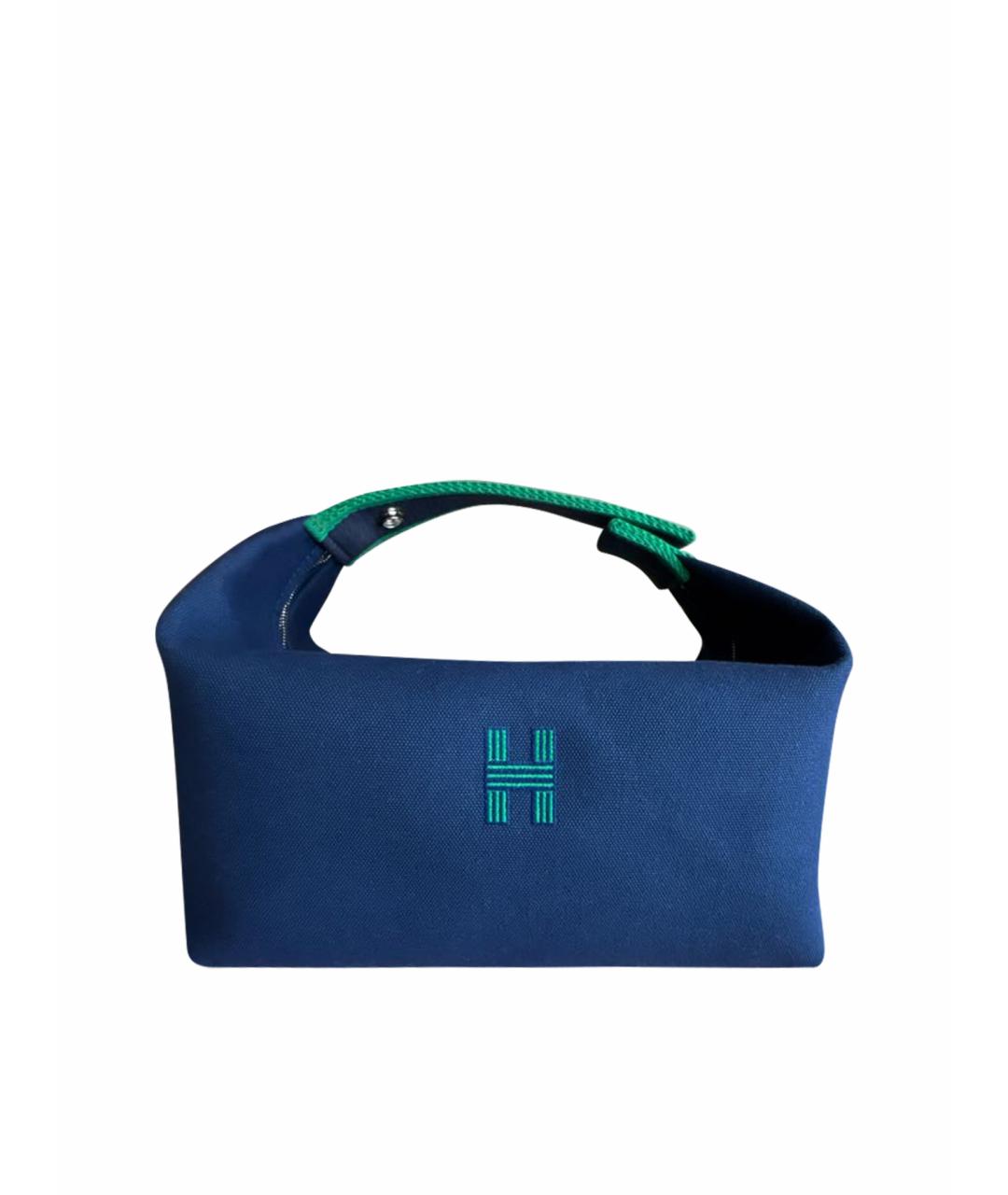 HERMES Темно-синяя косметичка, фото 1