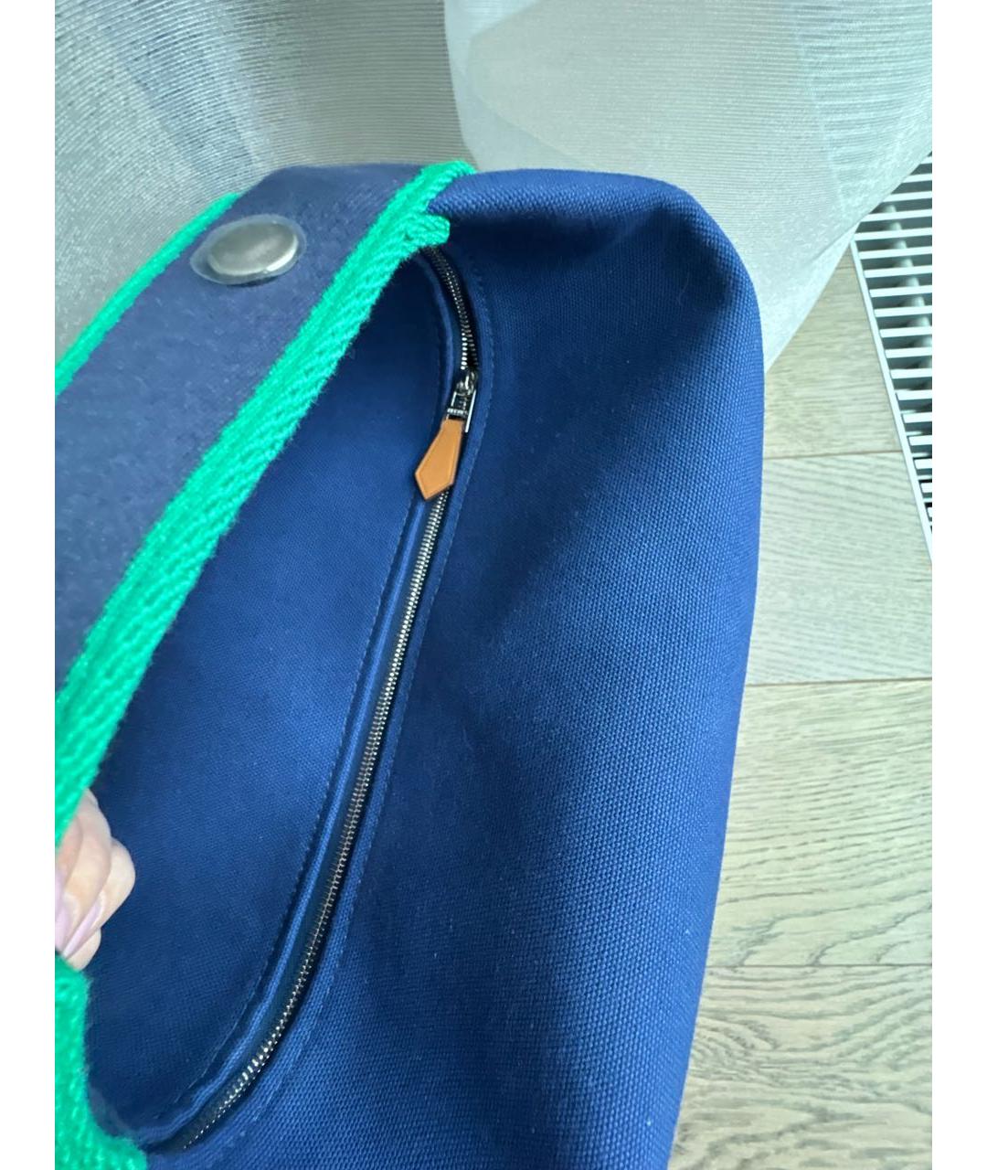 HERMES Темно-синяя косметичка, фото 4
