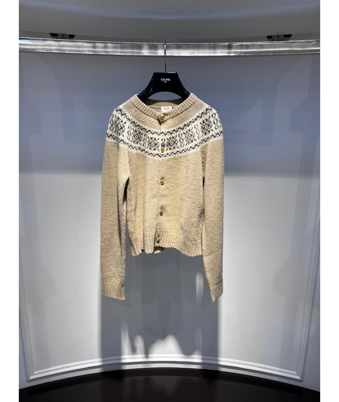 CELINE Бежевый кардиган, фото 3