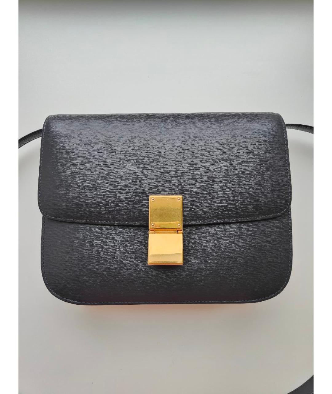 CELINE Серая кожаная сумка через плечо, фото 10