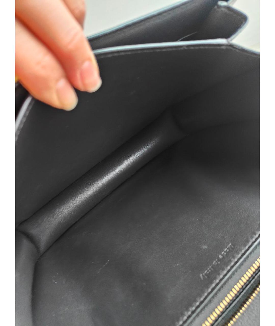 CELINE Серая кожаная сумка через плечо, фото 9