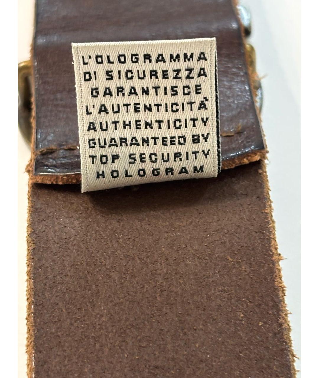 DOLCE&GABBANA Коричневый кожаный ремень, фото 4