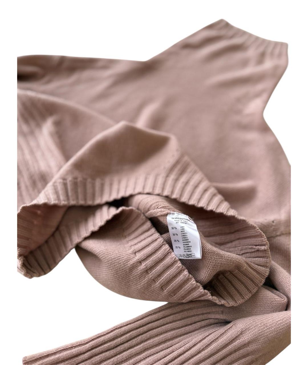 SEMICOUTURE Розовый шерстяной джемпер / свитер, фото 3