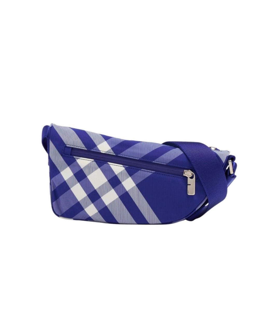 BURBERRY Синяя тканевая сумка на плечо, фото 2