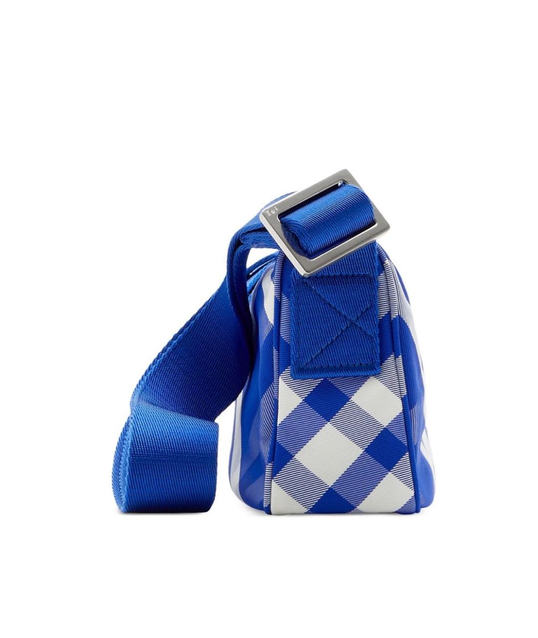 BURBERRY Синяя тканевая сумка на плечо, фото 4