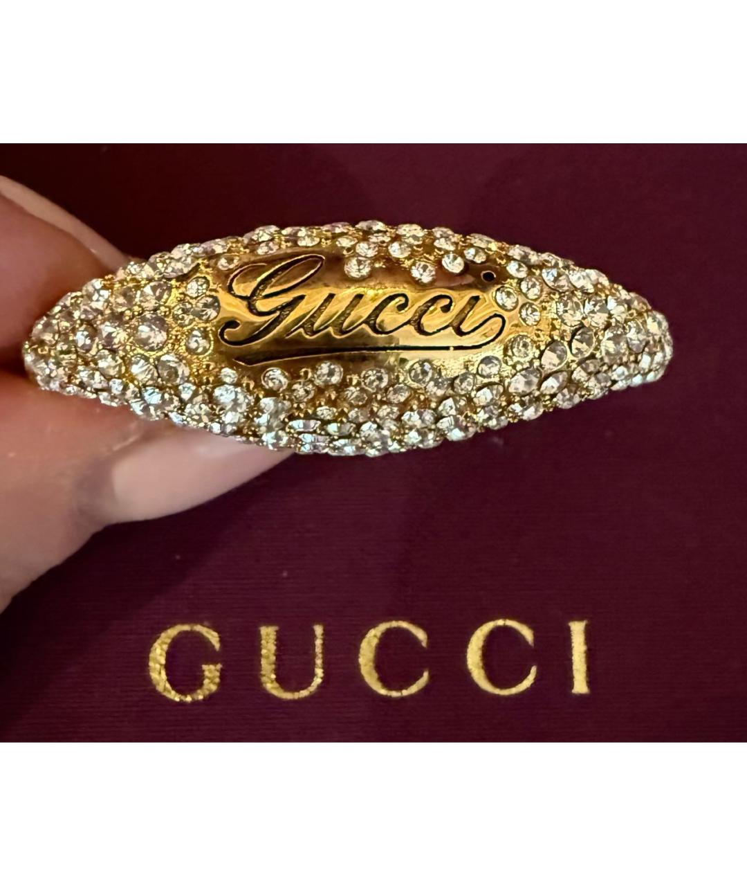 GUCCI Золотое металлическое кольцо, фото 6