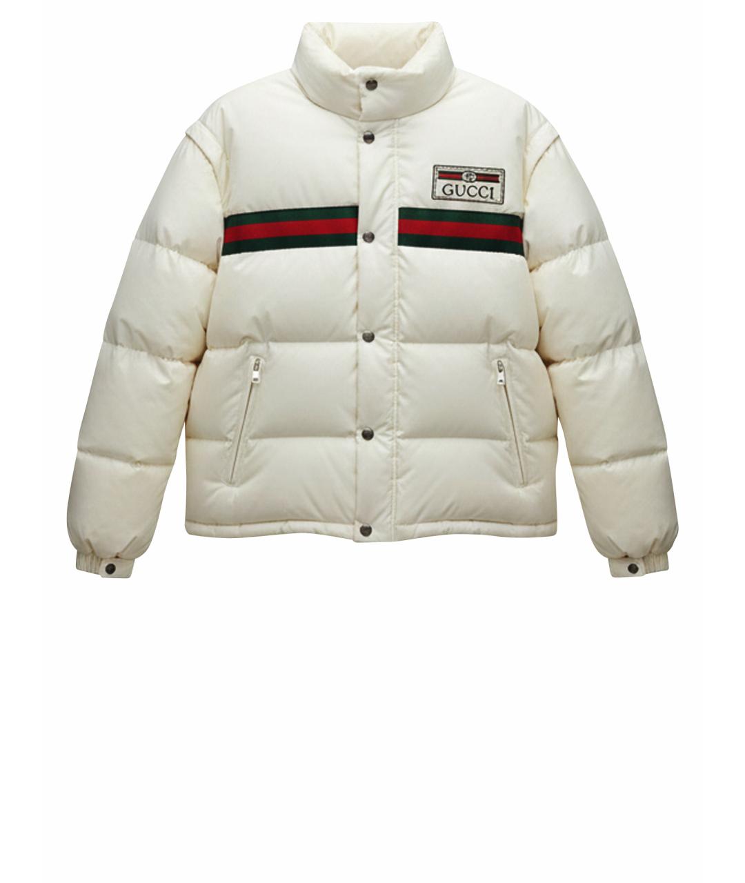 GUCCI Белый полиэстеровый пуховик, фото 1