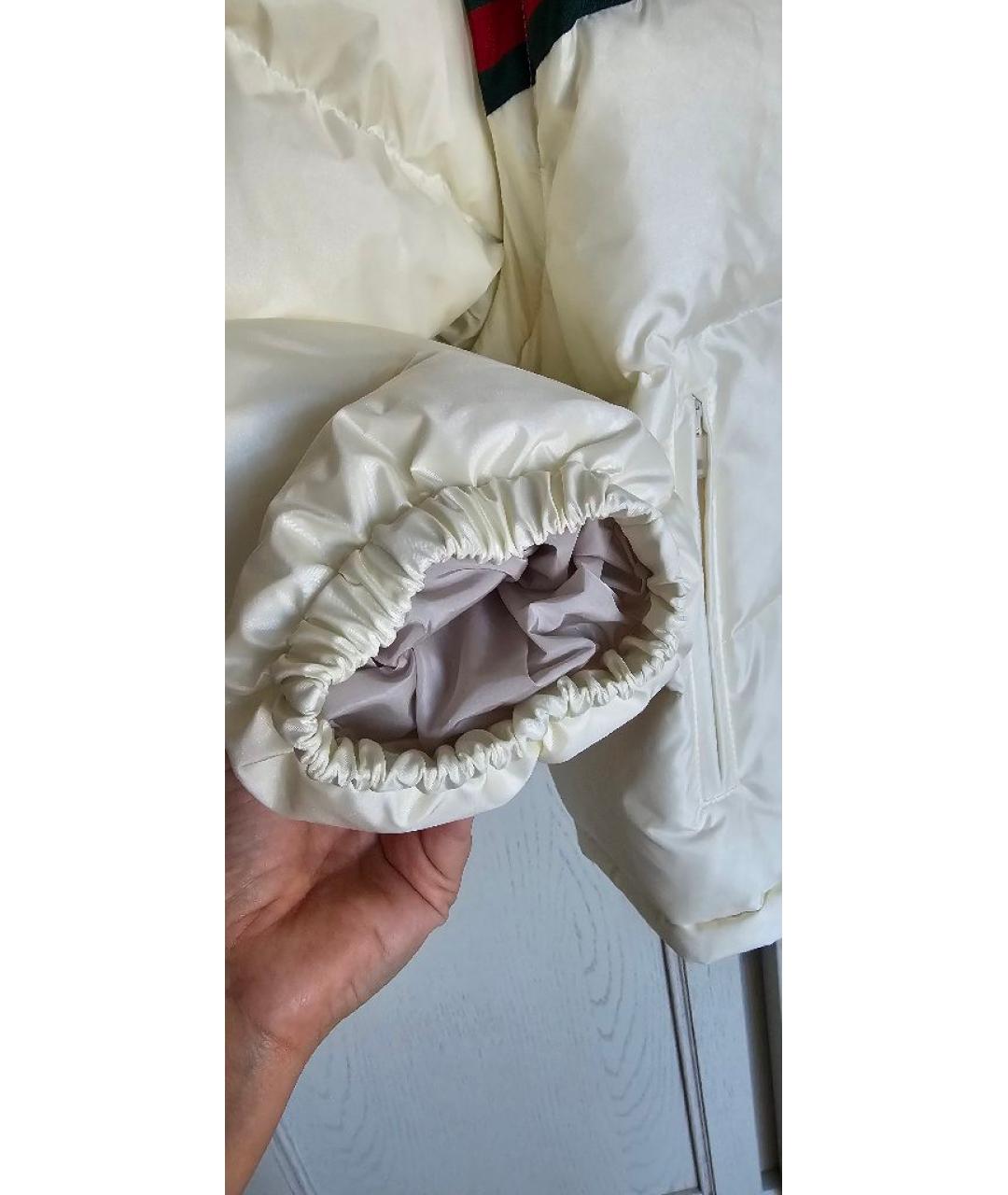 GUCCI Белый полиэстеровый пуховик, фото 9