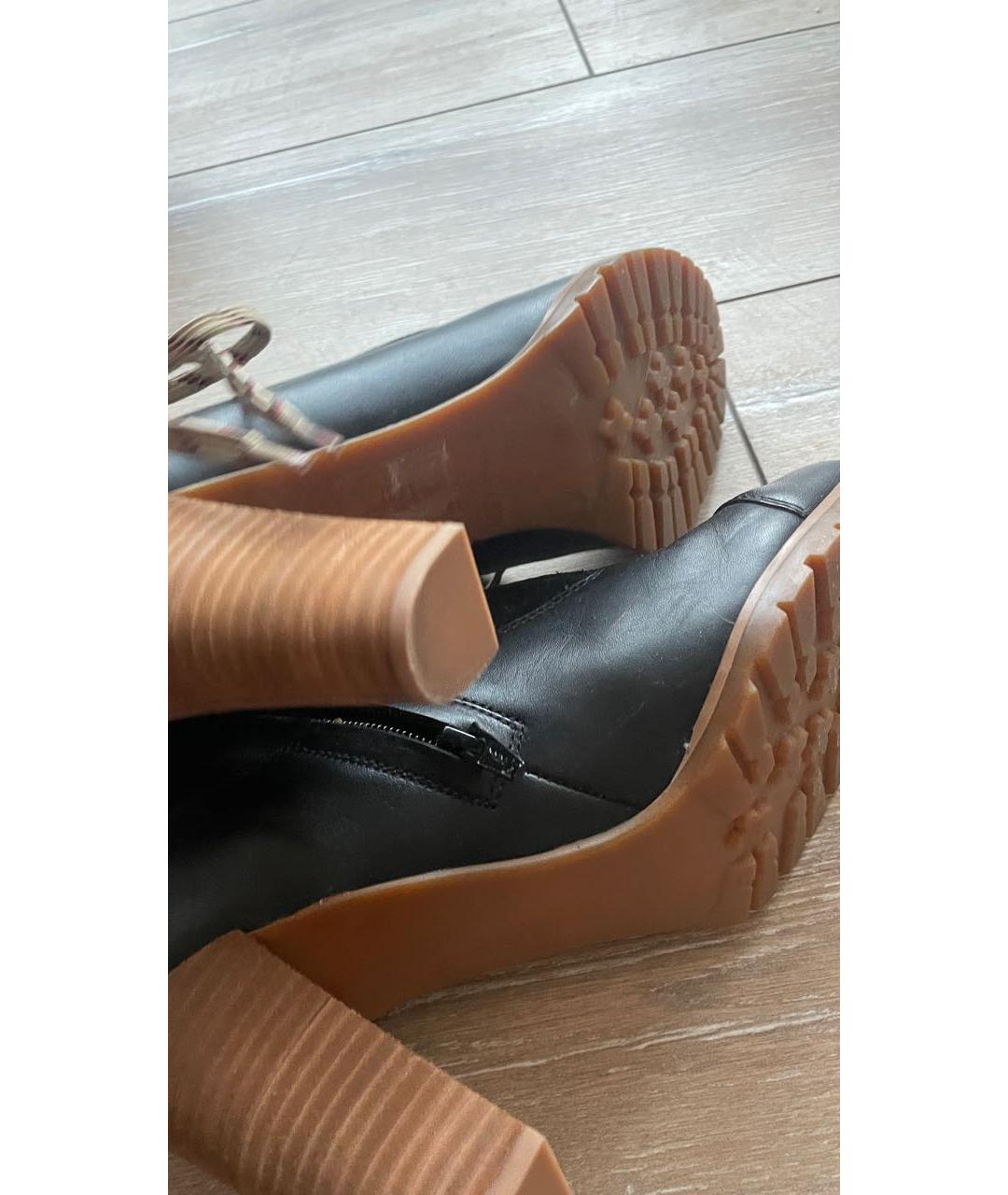 SEE BY CHLOE Черные кожаные ботинки, фото 2