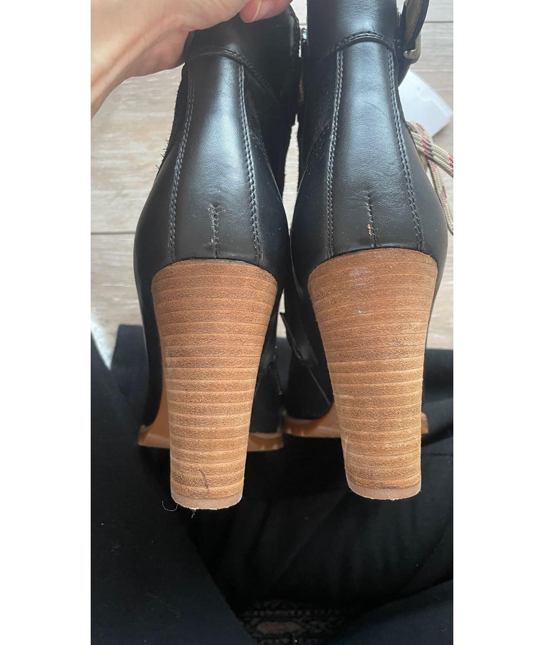 SEE BY CHLOE Черные кожаные ботинки, фото 3