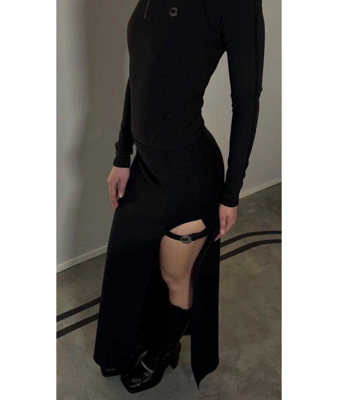 COPERNI Черная хлопковая юбка макси, фото 3