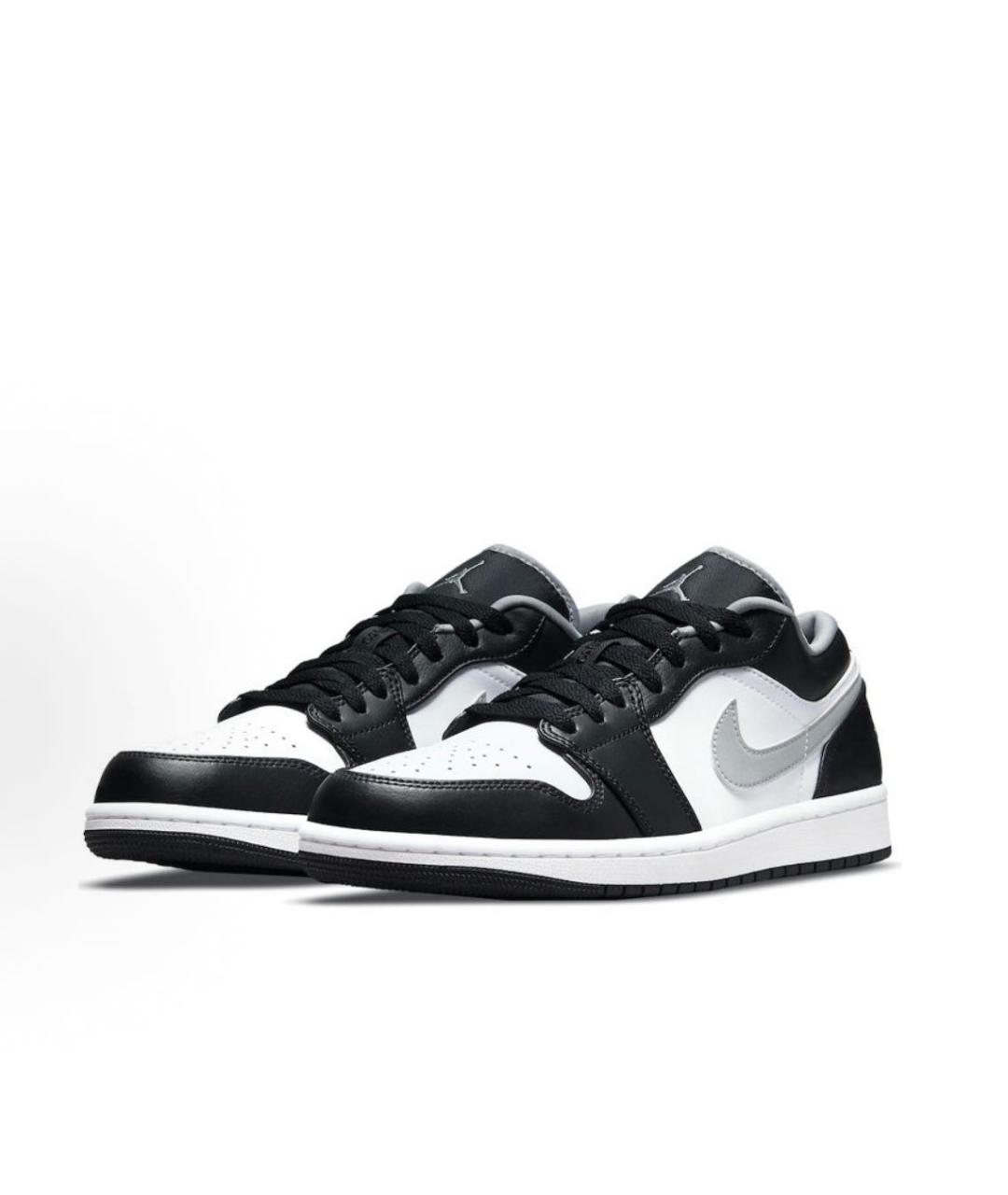 JORDAN Черные кожаные низкие кроссовки / кеды, фото 2