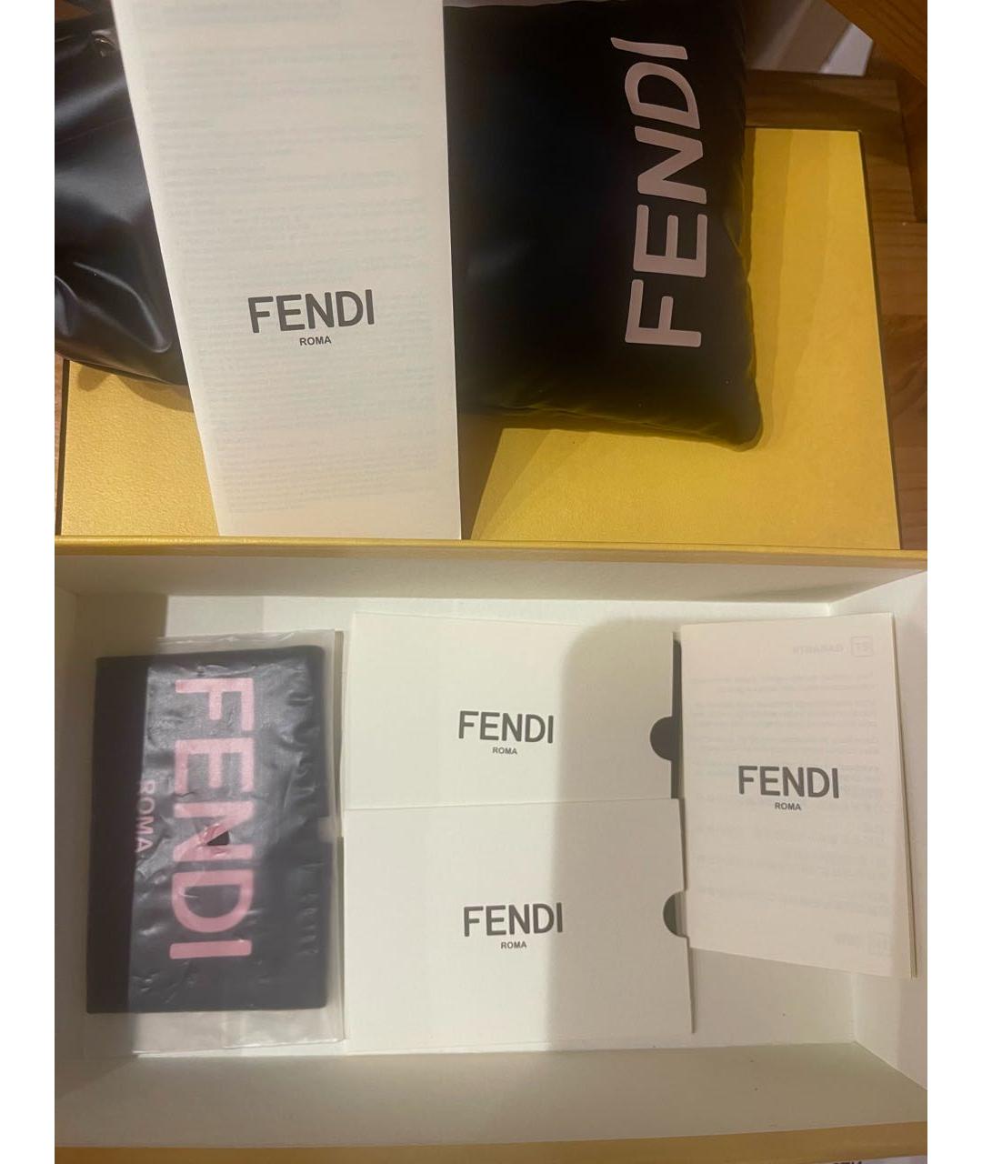 FENDI Черные металлические солнцезащитные очки, фото 4