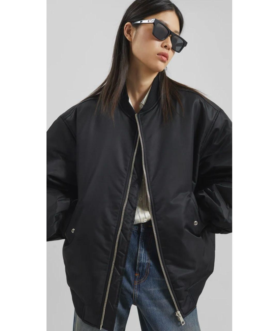 THE FRANKIE SHOP Черная полиамидовая куртка, фото 3