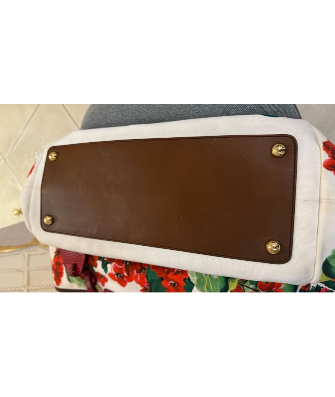 DOLCE&GABBANA Красная тканевая сумка тоут, фото 3