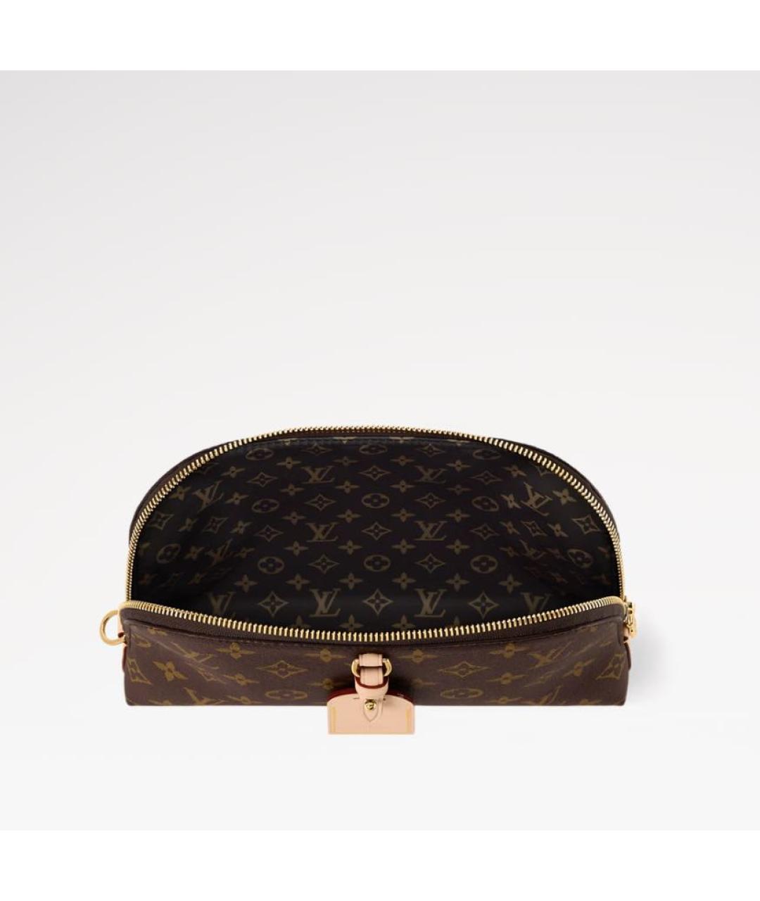 LOUIS VUITTON Коричневая кожаная сумка через плечо, фото 3