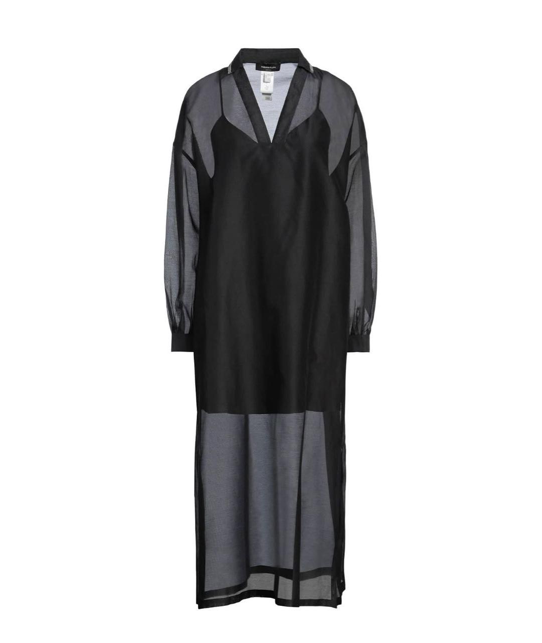FABIANA FILIPPI Антрацитовое шелковое коктейльное платье, фото 9
