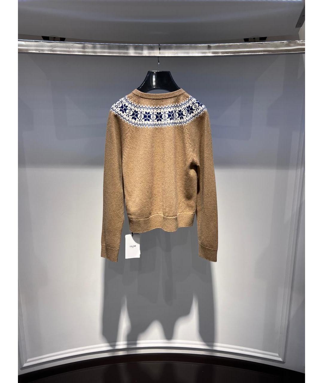CELINE Бежевый кашемировый джемпер / свитер, фото 3