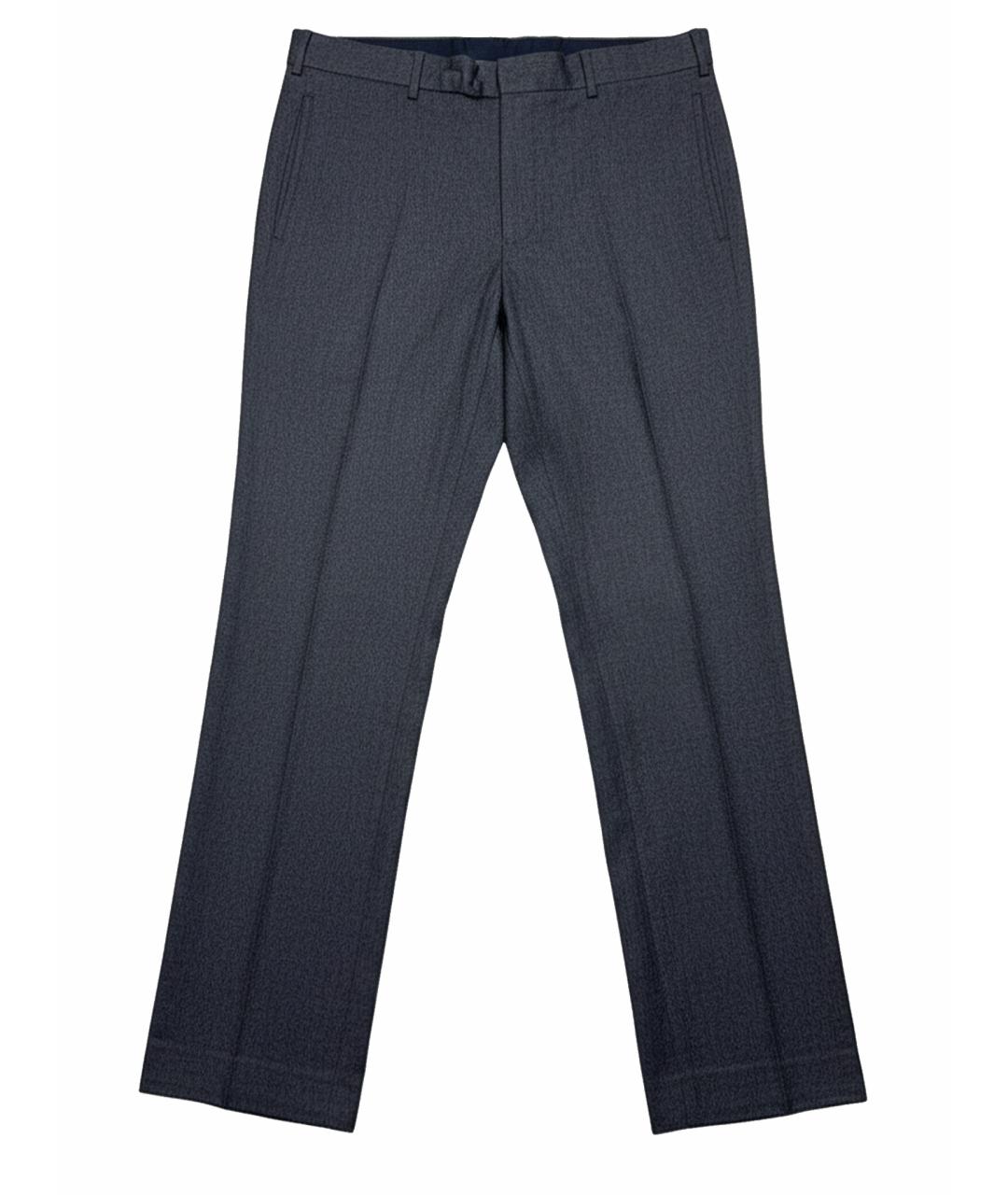 PRADA Антрацитовые шерстяные классические брюки, фото 1