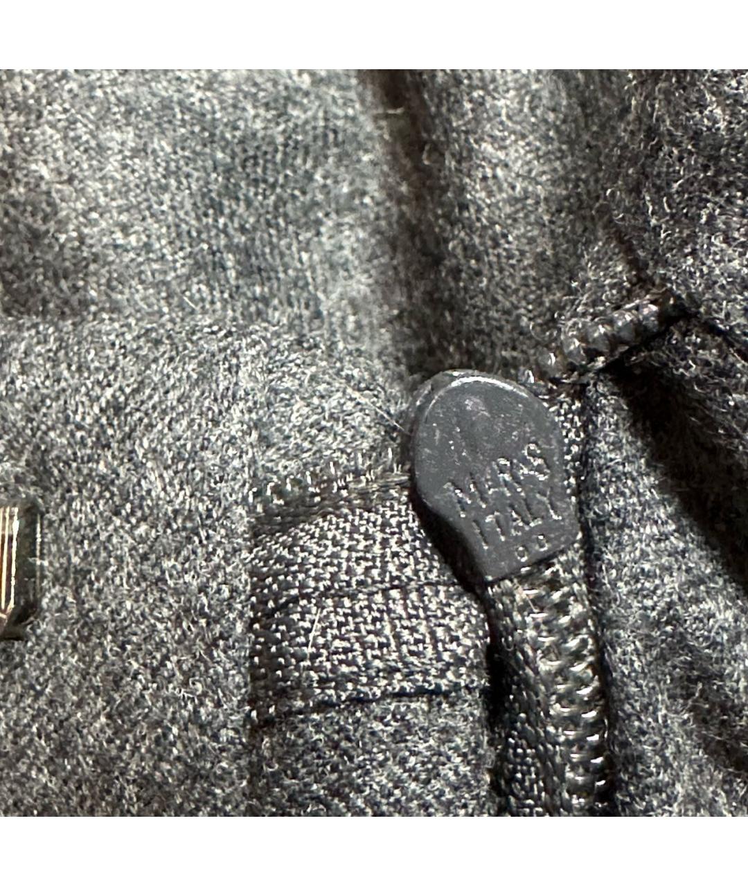 PRADA Антрацитовые шерстяные классические брюки, фото 4