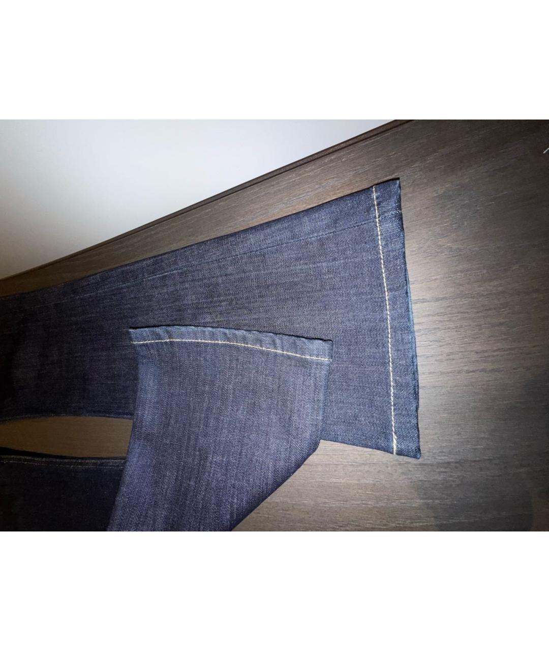 BURBERRY Темно-синие хлопковые джинсы клеш, фото 6