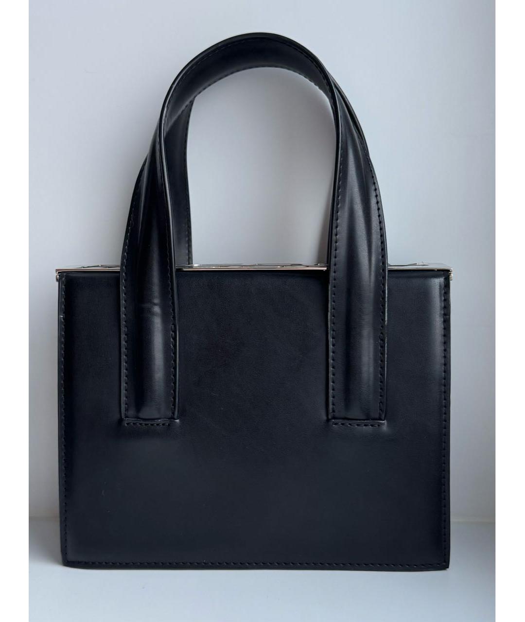 MISBHV Черная кожаная сумка с короткими ручками, фото 3