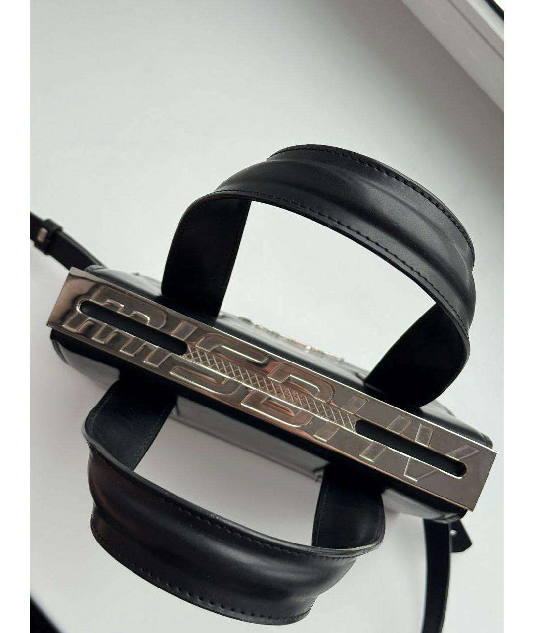 MISBHV Черная кожаная сумка с короткими ручками, фото 5