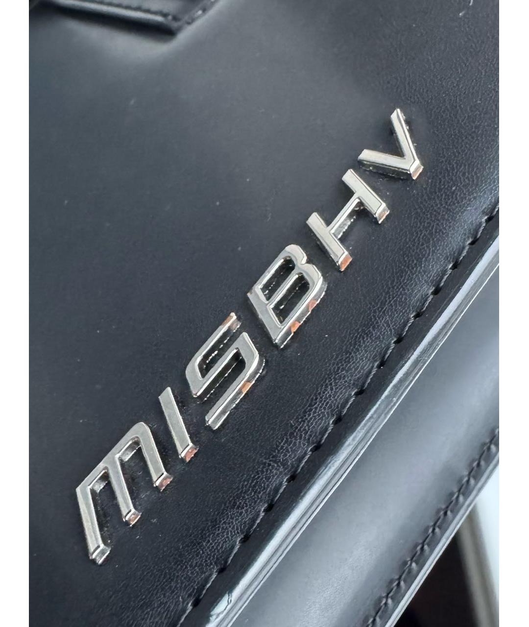 MISBHV Черная кожаная сумка с короткими ручками, фото 8