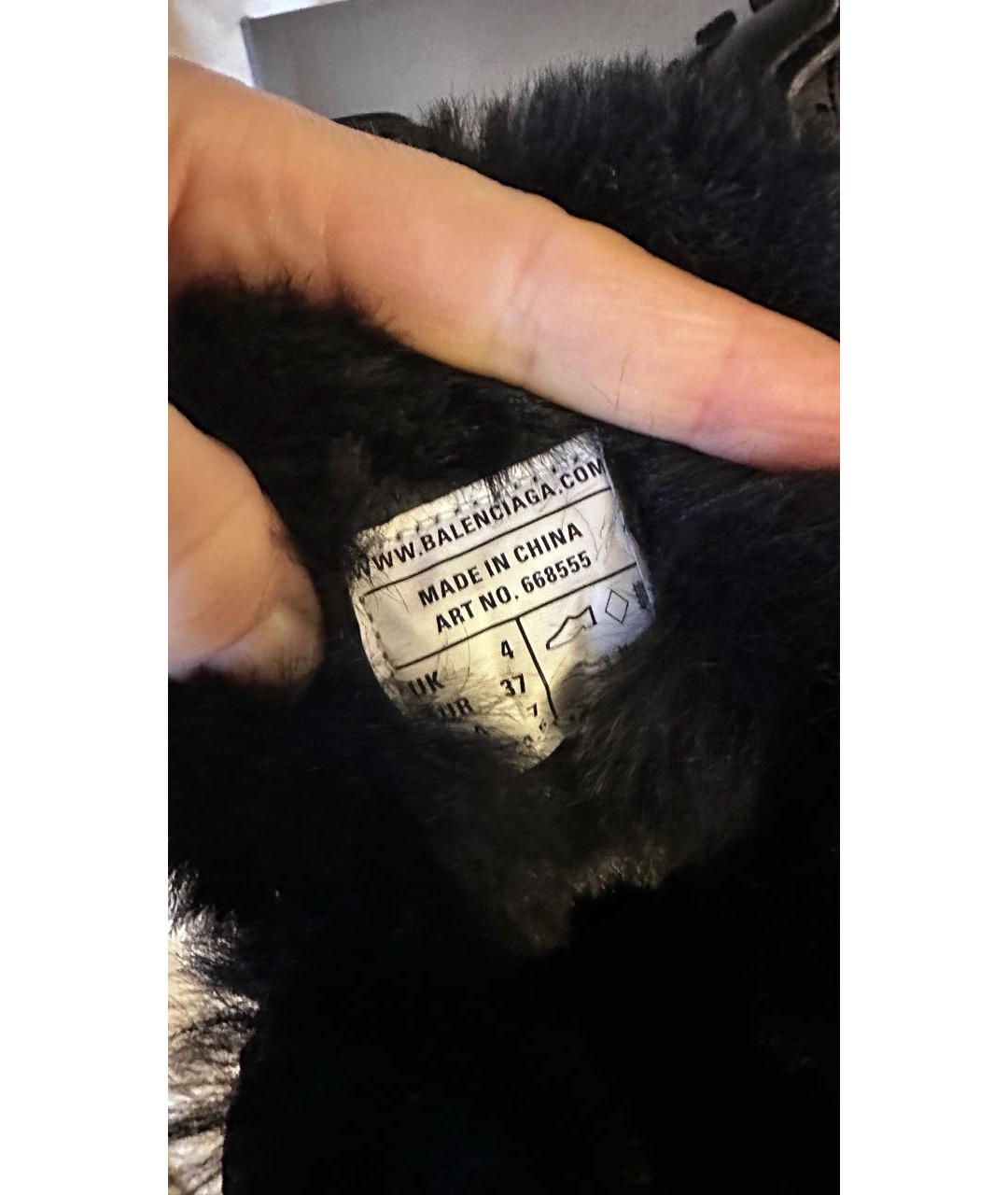 BALENCIAGA Черные текстильные кроссовки, фото 6