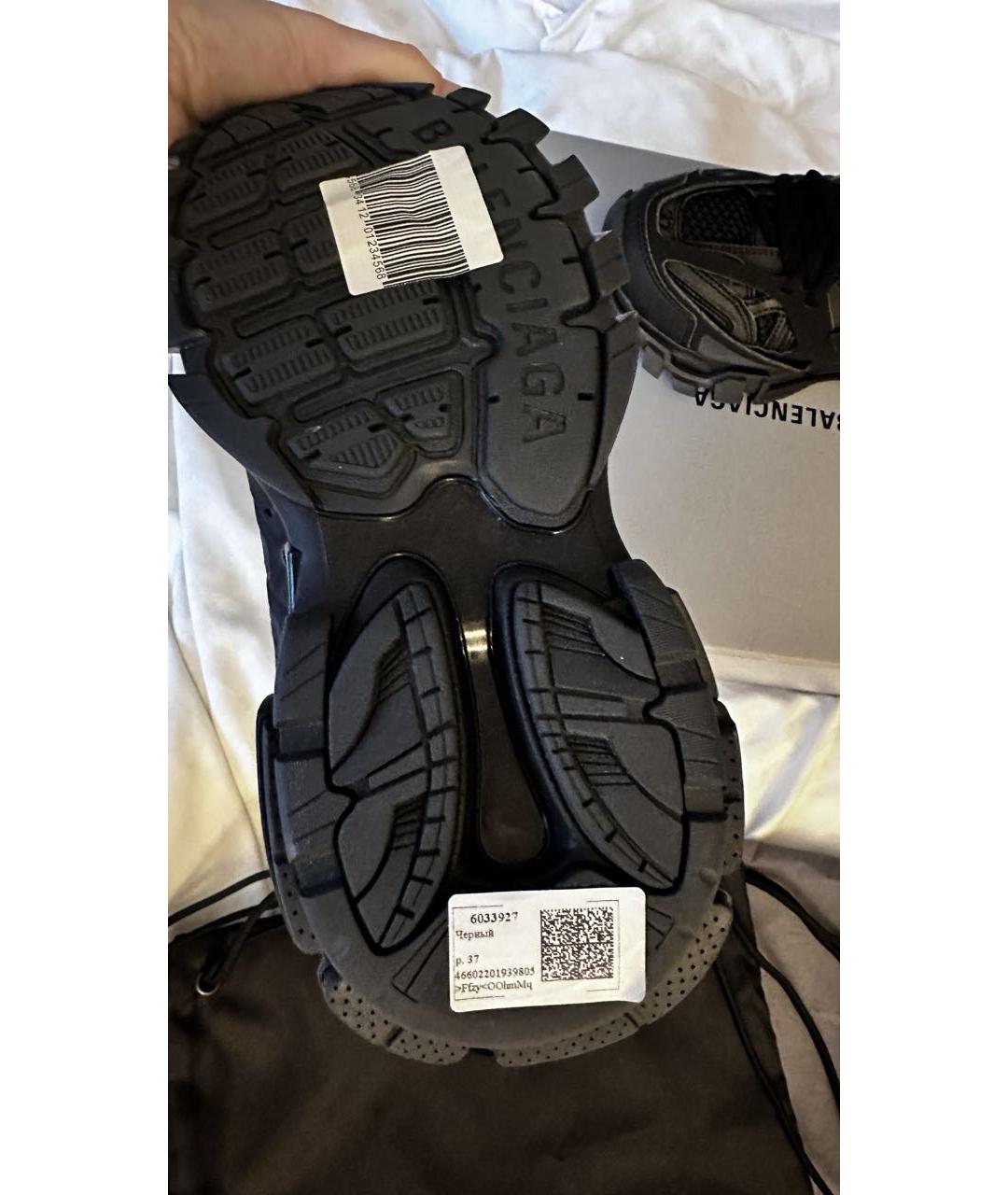 BALENCIAGA Черные текстильные кроссовки, фото 7